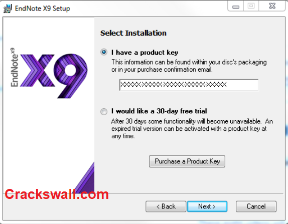 endnote product key x9